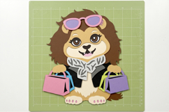 Chic Shopping Lion 3D SVG Product Image 3