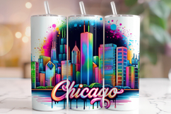 Chicago Tumbler Wrap Sublimation, Chicago Tumbler, Chicago Product Image 1
