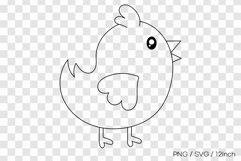 Cute little baby chick bird character PNG animal clipart SVG Product Image 1
