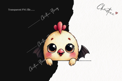 Cute Halloween Chick Peeking | Halloween PNG Product Image 2