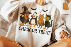 Halloween Chicken Png, Funny Halloween Png, Chick Or Treat Product Image 3