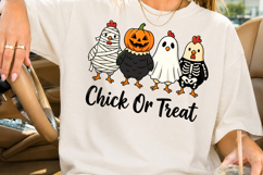 Chick Or Treat Halloween Sublimation, Funny Chicken PNG Product Image 2