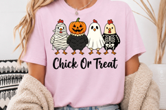Chick Or Treat Halloween Sublimation, Funny Chicken PNG Product Image 4