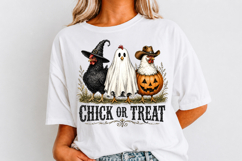 Chick Or Treat Png,Trendy Halloween Shirt Design Product Image 3