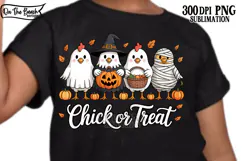 Chick Or Treat PNG Halloween Chicken Funny Fall Cute DTF Product Image 2
