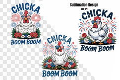 Chicka Boom Boom PNG Patriotic Chicken USA America Goose Product Image 1