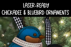 Bluebird and Chickadee Laser Ready Ornaments | Winter SVG Product Image 3
