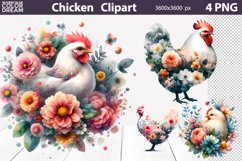 Farm Animals Flowers Bundle | Double Exposure Sublimation Product Image 3