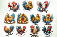 Funny Chicken Clipart Sublimation Product Image 2