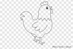 Farm rooster chicken sharp comb texture PNG animal clipart Product Image 1