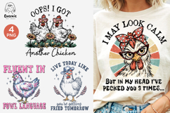 Funny Chicken Hen Quotes Sublimation Farm Life Humor Product Image 1