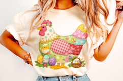 Chicken Patchwork Easter PNG, Faux Yarn Easter PNG, Bunny Product Image 4