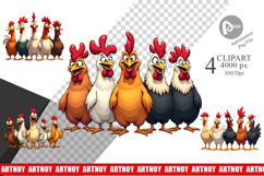 Chicken Emotion Clipart Product Image 1