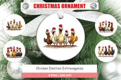Chicken Emotion Ornament Product Image 1