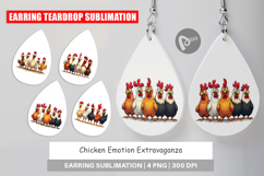 Chicken Emotion Earring Product Image 1