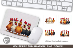 Chicken Emotion Mouse Pad Product Image 1
