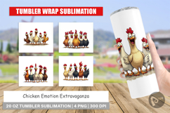 Chicken Emotion Tumbler Product Image 1