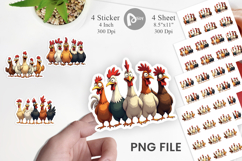 Chicken Emotion Sticker Product Image 1
