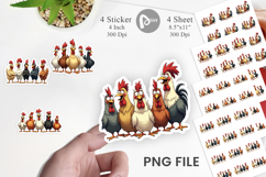 Chicken Emotion Sticker Product Image 1