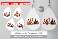 Chicken Emotion Earring Product Image 1