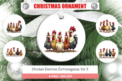 Chicken Emotion Ornament Product Image 1