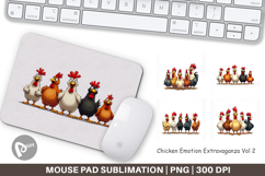 Chicken Emotion Mouse Pad Product Image 1