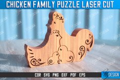 Chicken Family Puzzle Laser Cut Bundle | Hen Family Puzzle Product Image 4