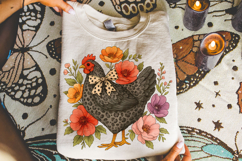 Retro Boho Chicken Farm PNG, Chicken Floral PNG, Farm Life Product Image 1
