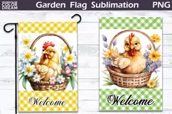Garden Flag Welcome | Chicken Garden Flag Sublimation Product Image 1