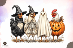 Chicken Halloween PNG,Funny Spooky Chicken Png Product Image 1