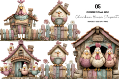 Chicken House Clipart Sublimation Product Image 1