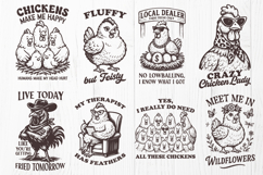Chicken Keeper SVG Bundle 8 Funny Chicken Life PNG Designs Product Image 2