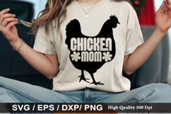 Chicken Mom - Funny Mom Life SVG Design Product Image 1