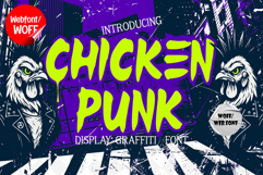 Chicken Punk | Graffiti Webfont for Raw Urban Attitude Product Image 1