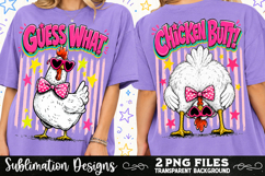 Guess What Chicken Butt PNG , Funny Preppy Sublimation Product Image 2