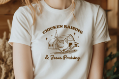 Chicken Raising &amp; Jesus Praising SVG | Christian Faith Print Product Image 2