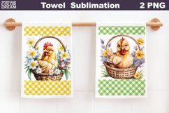 Farm Chicken Towel Sublimation | Chicken Kitchen Towel Product Image 1