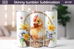Chicken Flowers Tumbler Wrap | Spring Animal Tumbler Product Image 1