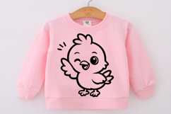 Cute Chicken black silhouette SVG PNG, Chicken SVG Clipart, Product Image 3