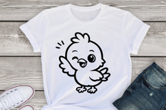 Cute Chicken black silhouette SVG PNG, Chicken SVG Clipart, Product Image 2