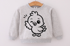 Cute Chicken black silhouette SVG PNG, Chicken SVG Clipart, Product Image 1