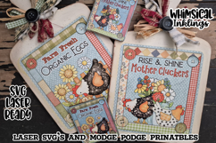 Chicken Bread Board and Magnets Modge Podge SVG's Product Image 2