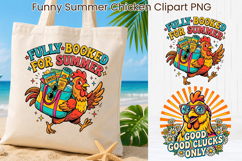 Funny Summer Chicken Clipart | Cute Farm Chicken Characters Product Image 1