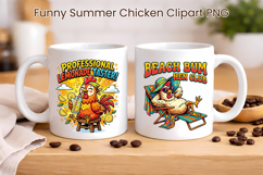 Funny Summer Chicken Clipart | Sarcastic Quotes Chicken PNG Product Image 1
