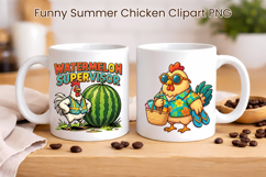 Funny Summer Chicken Clipart | Sarcastic Quotes Chicken PNG Product Image 1