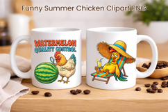 Funny Summer Chicken Clipart | Sarcastic Quotes Chicken PNG Product Image 1