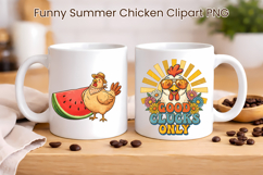 Funny Summer Chicken Clipart | Sarcastic Quotes Chicken PNG Product Image 1