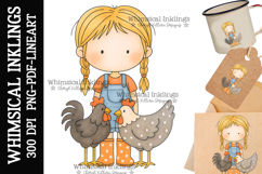 Chicken Hannah Sublimation Clipart| DTF Clipart Product Image 1