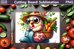 Chicken Lady Cutting Board | Funny Chicken Sublimation Product Image 1