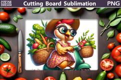 Chicken Lady Cutting Board | Funny Chicken Sublimation Product Image 1